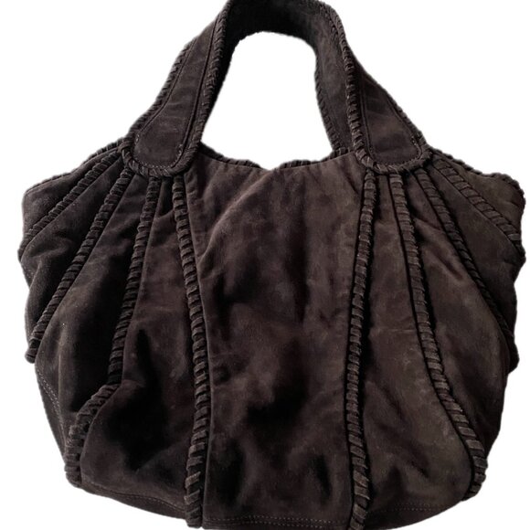 Kooba Dark Brown Suede Shoulder Bag - Picture 5 of 16
